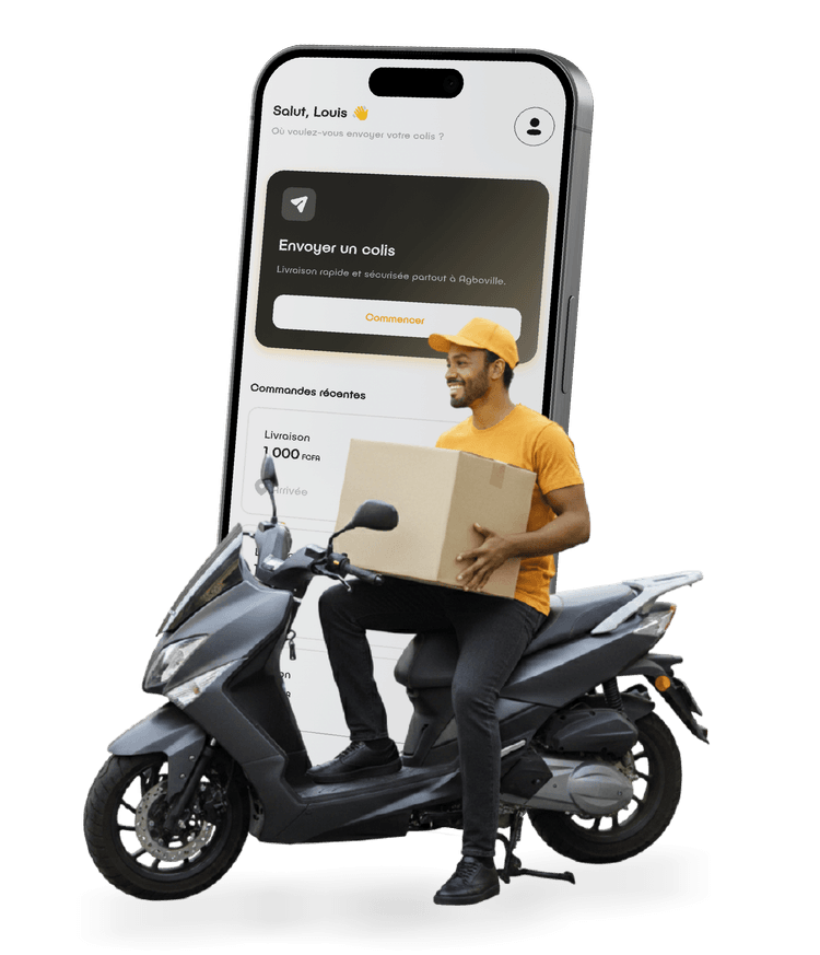 Aperçu application & livreur Wadibu